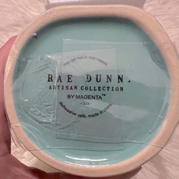 Rae dunn meet me at the beach lidded ceramic mug palm tree lid 8" NIB - Picture 3 of 5